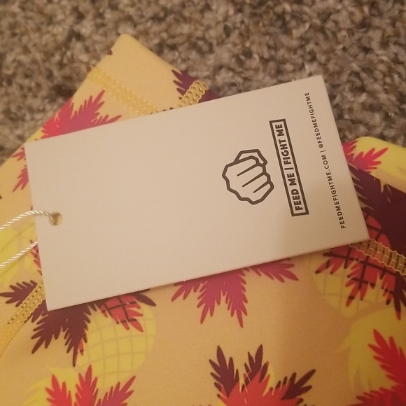 Feed Me Fight Me pineapple and leave shorts - Picture 5 of 5